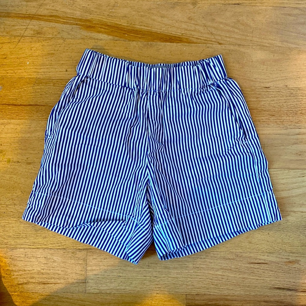 Everlane pinstripe shorts